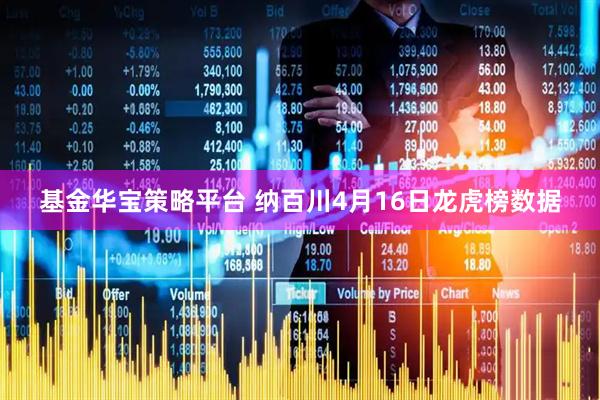 基金华宝策略平台 纳百川4月16日龙虎榜数据